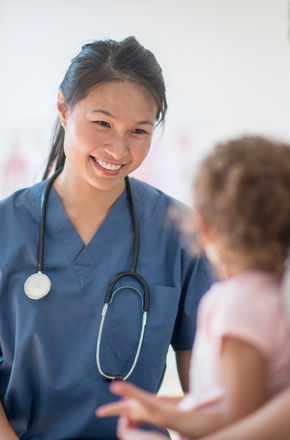 doctor with young patient